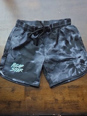 Headster Size 6 Black Tie-Dye Swim Shorts New With Tags